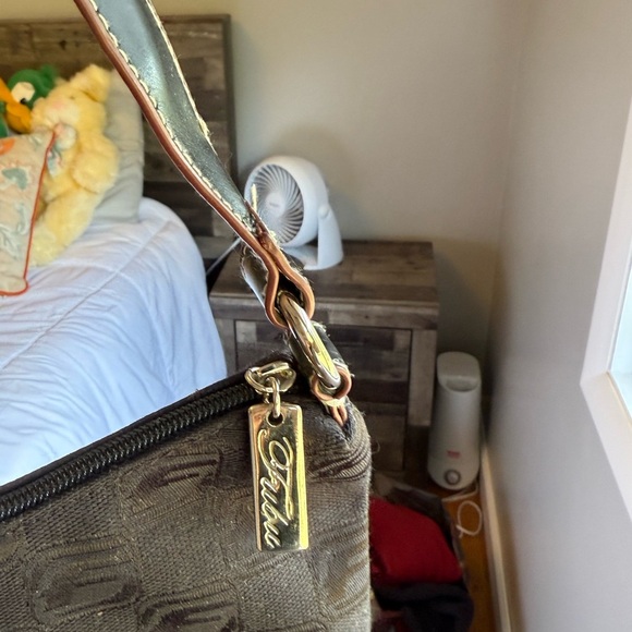 Vintage y2k Fubu The Collection Small Shoulder Bag with Leather Strap EUC - Picture 2 of 7